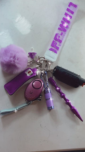 
            
                Load and play video in Gallery viewer, Purple Off-White Safety Wristlet
            
        